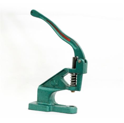 Máquina remachadora manual de presión tipo chango, con dados intercambiables, base de hierro fundido de 19 cm por 8.5 cm, 37 cm de altura, acabado en esmalte verde, ideal para remaches.
 Máquina remachadora manual de presión tipo chango, con dados intercambiables, base de hierro fundido de 19 cm por 8.5 cm, 37 cm de altura, acabado en esmalte verde, ideal para remaches.